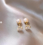 KHUYÊN TAI GOLICC ĐÍNH NGỌC TRAI PHỐI ĐÁ LẤP LÁNH EH22387