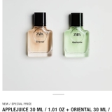 NƯỚC HOA ZARA APPLE JUICE + ORIENTAL 30ML