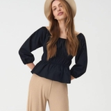 ÁO TRỄ VAI ĐEN SINSAY 3894B-99X-S