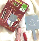 SET SON 3CE ( 1 SON GLAZYLIP MÀU ROSEGLAZE + 1 MINI DAFFODIL + 1 GƯƠNG )