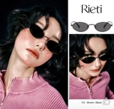 KÍNH MÁT RIETI CAMI GỌNG MẢNH ĐEN KÈM BAO VẢI A15-4
