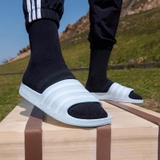 DÉP ADIDAS XANH DƯƠNG SỌC TRẮNG FY8106