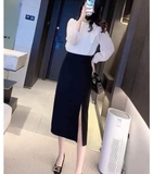CHÂN VÁY DÀI XẺ ĐEN GU 222-344660