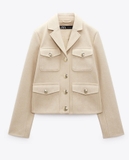 ÁO DẠ KEM CÚC VÀNG ZARA 3046/070