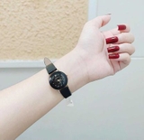ĐỒNG HỒ ARMITRON DA ĐEN MẶT TRÒN 12 ĐIỂM 75/2447BLK