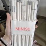 SET 10 ĐÔI ĐŨA SỢI THỦY TINH MINISO
