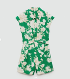 JUMPSUIT HOA MÀU XANH LÁ MNG SIZE XS- 77072919