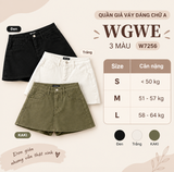 QUẦN GIẢ VÁY DÁNG CHỮ A WGWE 3 MÀU W7256