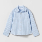 ÁO SƠ MI KID XANH KẺ TRẮNG ZARA 7545/601