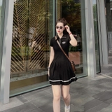VÁY ĐEN CỔ KHÓA URBAN REVIVO UWU732069