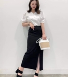 CHÂN VÁY DÀI XẺ ĐEN GU 222-344660