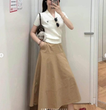 CHÂN VÁY VẢI COTTON UNI DÁNG PHỒNG - 488392