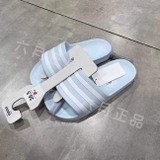 DÉP ADIDAS XANH DƯƠNG SỌC TRẮNG FY8106