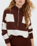 ÁO LEN KẺ NÂU TRẮNG STRA 5072/413