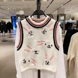 ÁO GILE LEN THỎ ĐEN ZARA 0021/505