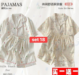 SET 2 BỘ PIJAMA COTTON 22 MẪU ( SỐ 17 - SỐ 22 )