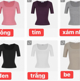 ÁO THUN MOSSQUEEN TAY LỬNG CỔ VUÔNG 63982