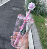 COMBO 3 CHAI LATTE SỮA DỪA STARBUCKS KÈM CỐC THỦY TINH CHÂN MÈO