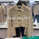 ÁO DẠ VÀNG KẺ ZARA 2450/100