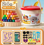 SET ĐẤT NẶN DELI 24 MÀU KÈM 6 KHUÔN VÀ CÁC HÌNH NẶN