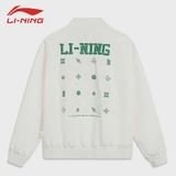 ÁO KHOÁC LINING TRẮNG CHỮ XANH LÁ AJDT361