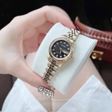 ĐỒNG HỒ ARMITRON TIỂU ROLEX MẶT TRÒN ĐEN 75/2475BKGP