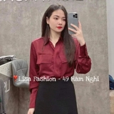 ÁO SƠ MI LỤA ĐỎ MNG 17057734