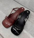 GIÀY CNK TRƯNG BÀY MULES SLINGBACK NƠ MŨI VUÔNG 60280453