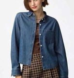 ÁO SƠ MI GU DÁNG NGẮN 231-358670