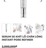 SERUM SE KHÍT LCL ZO INSTANT PORE REFINER
