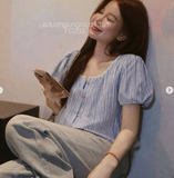 ÁO TAY BỒNG KHUY TIM 2 MÀU WGWE W8947