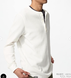 ÁO THUN VẢI WAFFLE CỔ HENLEY UNIQLO 341-486104