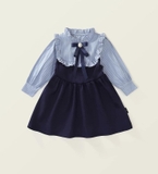 VÁY KID NƠ XANH PREMIUM K4124930-1