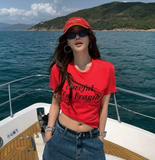 ÁO THUN TAY NGẮN CHỮ IN 3 MÀU WGWE - 9730