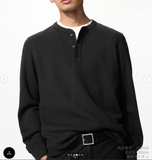 ÁO THUN VẢI WAFFLE CỔ HENLEY UNIQLO 341-486104