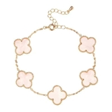 VÒNG TAY AGO 4 LÁ FULL HỒNG