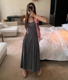VÁY DÀI 2 DÂY PUSU 2 MÀU PSQ13804