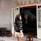 ÁO POLO LEN HÀN NÂU KẺ FREESIZE 906