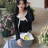 SET ÁO 2 DÂY KÈM  CARDIGAN CACHE