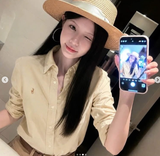 ÁO SƠ MI COTTON OXFORD POLO RALPH LAUREN CREAM 98905