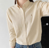 ÁO SƠ MI COTTON OXFORD POLO RALPH LAUREN CREAM 98905