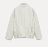 ÁO KHOÁC DẠ XÁM ZARA SIZE S 5063/303