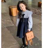 VÁY KID NƠ XANH PREMIUM K4124930-1