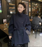 ÁO DẠ  PUSU NAVY TAY KẺ PSW22443 SIZE S