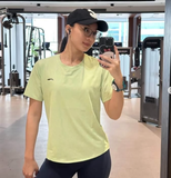 ÁO THỂ THAO LINING NỮ XANH BƠ ATSU060
