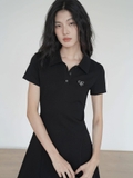 VÁY POLO ĐEN EIGHTMONTH AE110933