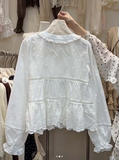 ÁO BABYDOLL THÊU HOA PHỐI REN CỔ V THẮT NƠ NEW PPS 1161 FREE SZ