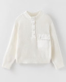 ÁO LEN KID ZR TÚI NGỰC TRẮNG 1473/606
