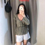 ÁO CỔ V EO NƠ ZR 3 MÀU 1165/012