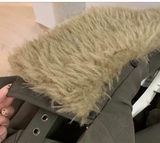 ÁO KHOÁC CỔ LÔNG WGWE W7570 SIZE M